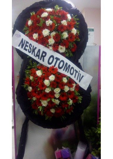 Cenaze Çelenk Çift Yuvarlak 